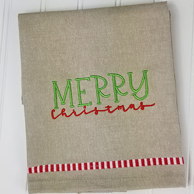 merry Christmas machine embroidery design